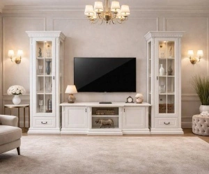 Set mobilier living clasic Imperial Lux model Davidof vopsit alb
