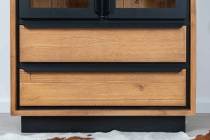 Set mobilier living Ethiopia cu 3 piese din lemn masiv cu accente loft - Img 10