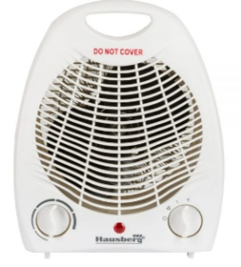 Aeroterma Hausberg HB-8501, 2000 W, 2 trepte de putere, termostat reglabil