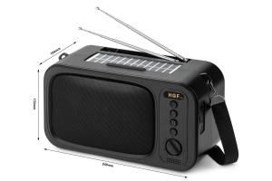 Boxa Portabila Incarcare Solara cu Radio, Bluetooth, Lanterna, USB, Card, AUX, Hands-Free - Img 4