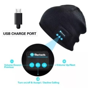 Caciula Unisex Bluetooth, USB, Redare muzica, Functie Hands-Free