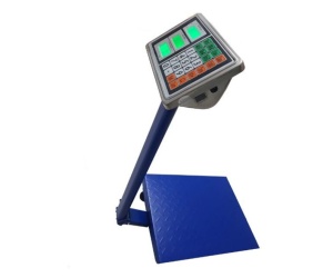 Cantar Electronic 500 kg afisaj dublu platforma metalica din tabla striata cu brat rabatabil functie Shake cu acumulator - Img 3