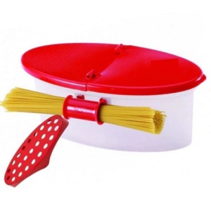 Castron pentru prepararea pastelor la microunde, cu strecuratoare - Img 2