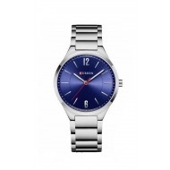 Ceas barbatesc Slim Line curea metalica afisare data - Img 2