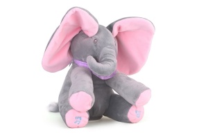 Elefant interactiv din plus, Vorbeste, canta si flutura urechile Peek a Boo - Img 3