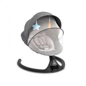 Leagan electric cu 5 moduri de balansare pentru copii, portabil, cu telecomanda, muzica, accesorii incluse, dimensiune 66 x 65 x 53.5 cm - Img 7
