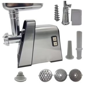 Masina electrica tocat carne INOX 3800W, 3 site, accesorii rosii incluse, MX711