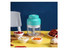 Mini tocator electric, 45W, pentru usturoi, legume, fructe, nuci, piure, cu incarcare pe USB, Acumulator, capacitate 250 ml, Turcoaz - Img 2