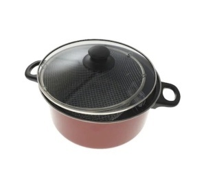 Oala tip friteuza, 2 in 1, cu capac, 2.5 l, 24 cm - Img 3