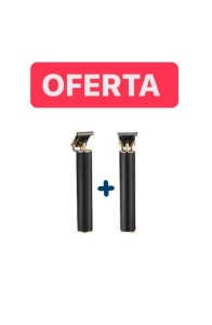 Pachet 2 x aparat de tuns fără fir, cu acumulator, precizie contur, lame din inox, încărcare USB