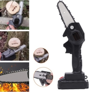 Pachet Mini fierastrau cu acumulator, lant de rezerva Cadou