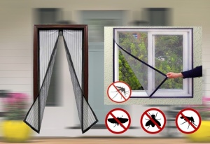 Pachet - set plasa de insecte pentru usa si fereastra