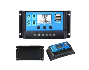 Regulator-controler solar PWM 10A 12V/24V 2 X USB si LCD ZD - Img 2