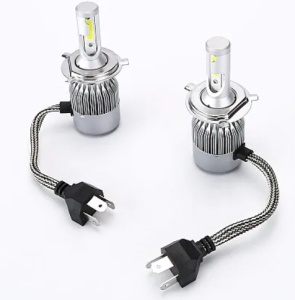 Set 2 Lampi LED C6 H4 cu doua faze Lumina ALBA temperatura 6500K putere 55W - Img 2