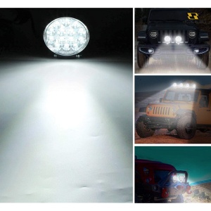 Set 2 Proiectoare LED auto offroad 42W 12V-24V 3520 lumeni ROTUNDE - Img 2