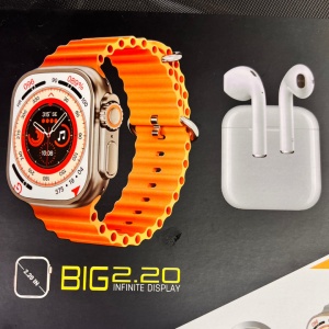 Set Cadou Smartwatch YY02, 7 Brățări, Încărcător Wireless și Căști Bluetooth - Img 2