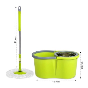 Set mop rotativ 360° galeata cu centrifuga inox - Img 2