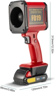 Suflanta Turbo, de mare putere, 110.000 RPM, acumulator 18V, Type-C fast charging, functie power bank, lanterna - Img 3