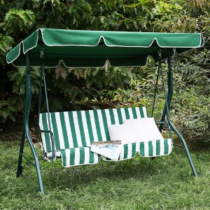 Balansoar tip leagan pentru gradina din otel, 178 x 106 cm - Img 2