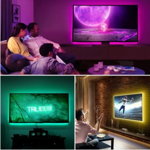 Banda pentru iluminare fundal TV USB, LED Ambilight, cu telecomanda si alimentare - Img 7