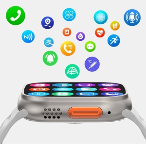 Ceas inteligent SmartWatch 8 Ultra Plus cu incarcare wireless curea silicon PRO