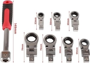 Cheie combinata clichet cu capete 8 interschimbabile cu diametru variabil 8mm-19mm - Img 2