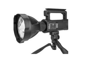 Lanterna Multifunctionala, Reincarcabila, Incarcare USB, LED, 4 Moduri De Iluminat, indicator baterie, Power Bank, Trepied, Negru - Img 2