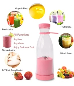 Mini blender portabile cu incarcare USB, 6 lame otel inoxidabil, 420ml Smoothie Shake - Img 2