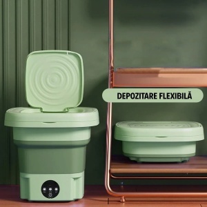 Mini Mașină de Spălat Portabilă 6.5 L cu Funcție de Uscare - Pliabilă, Practică și Ușor de folosit - Img 4