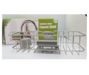 Organizator din otel inoxidabil, pentru chiuveta, dotat cu prindere pe robinet - Img 2