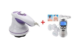 Pachet Aparat Relax and Tone si Aparat de masaj cu electrostimulare
