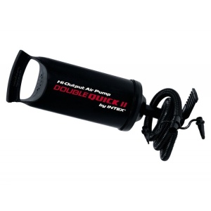 Pompa De Aer Manuala, Double Quick 2, Intex BS68614, pentru Piscine, Saltele, Mingi Gonflabile, 36 cm, Neagra - Img 2