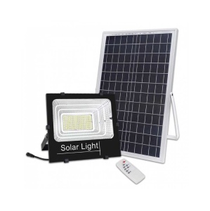 Proiector cu Panou Solar si Telecomanda, Rezistenta IP66, 50W