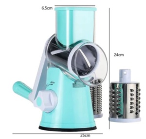 Razatoare manuala Tabletop Drum Grater pentru legume cu 3 lame interschimbabile - Img 4