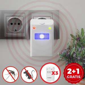 Set 2 aparate anti insecte Pest Repeller plus 1 Gratis - 3 in 1
