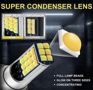 Set 2 Bec Led H7 3030 Smd 90W 9600lm/set cu 2 moduri de lumina (rece si calda) 30 LED - Img 5