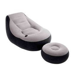Sezlong gonflabil, suport pentru bauturi si pernuta picioare, 68564, 99x130x76 cm - Img 2