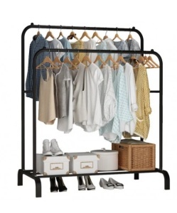 Suport dublu de umerase pentru haine, din metal 150 x 110 x 54 cm - Img 3