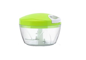 Tocator Manual pentru legume, 3 cutite, actionare cu snur, Verde/Alb - Img 2