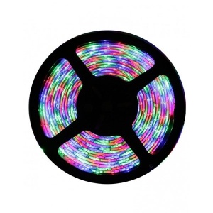 Banda LED Multicolora,flexibila,adeziva,cu telecomanda,5 metri, alimentare priza - Img 2