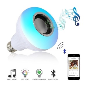 Bec led 2in1 cu Boxa bluetooth si telecomanda