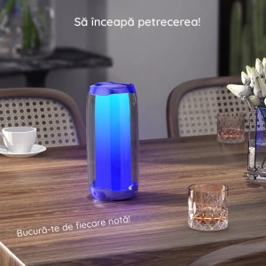 Boxa Portabila PULSE 5 cu Subwoofer Partybox, Smart Sound Stereo, BT, Smart Light, Aux+USB+Card - Img 2