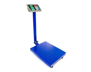 Cantar Electronic 500 kg afisaj dublu platforma metalica din tabla striata cu brat rabatabil functie Shake cu acumulator