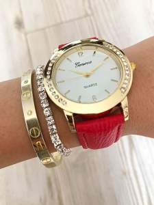 Ceas de dama Christal Classic curea piele PU