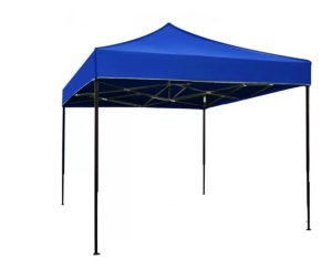 Cort Pavilion 3x3m Albastru Pliabil Cadru Metal pentru Curte, Gradina, Evenimente
