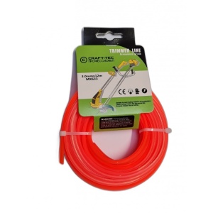 Fir motocoasa 3 mm, PATRAT, 12m, MX633