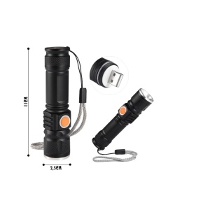 Lanterna cu acumulator incorporat incarcare USB Electric Torch