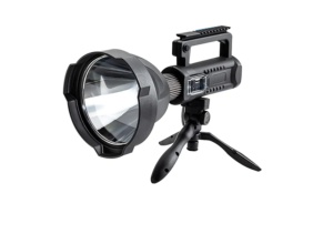 Lanterna Multifunctionala, Reincarcabila, Incarcare USB, LED, 4 Moduri De Iluminat, indicator baterie, Power Bank, Trepied, Negru