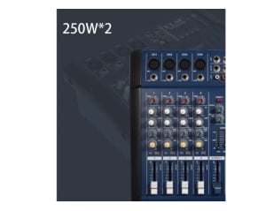 Mixer audio profesional cu amplificare putere 2x250 W 4 canale 16 efecte egalizator 5 benzi - Img 4