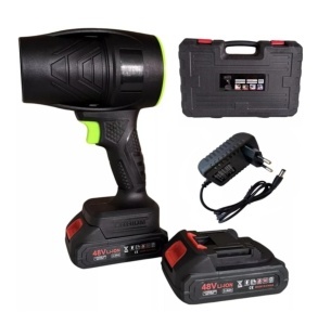 Suflanta Aer 1000 W, 2 x Baterie 48 V, 150000RPM, Acumulatori Inclusi, Extrem de Puternica, Portabila, Utilizare Multipla, Negru